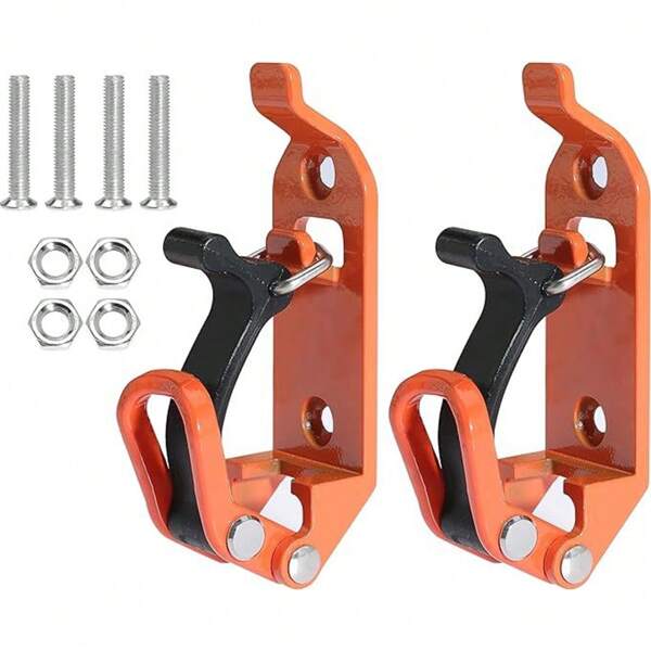 Shovel Holder Roof Rack 4 X 17-40mm/0.67-1.57in Shovel Bracket Axe Holder Roof Rack Accessories Tension Lock Bearing Rubber Roof Rack Clamps For Truck Car Boat Tool Spade, Orange