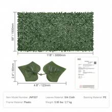 Ivy Privacy Fence, 39x98/158/198inch  59x98/118/158inch & 96x72inch  Artificial Green Wall Screen, Greenery Ivy Fence With Strengthened Joint, Faux Hedges Vine Leaf Decoration For Outdoor Garden, Yard, Balcony, Patio Decor - 59 x 118inch - 查看 7