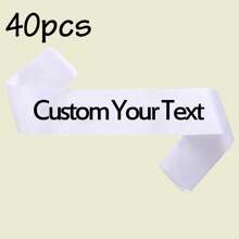1/2/5/10/20/40 pezzi Nastro di raso personalizzato con testo, fascia con citazione personalizzata, fascia di compleanno personalizzabile, fascia per addio al nubilato/celibato personalizzabile, lunghezza: 160cm/63in, larghezza: 9,5cm/3,74in, 6 stili: nastro rosa/nero/bianco/blu/oro/viola, fascia "Bride To Be", adatta per lui/lei, multifunzionale, decorativa, riutilizzabile, traspirante, adorabile, di alta qualità, carina, colorata, moderna, morbida, personalizzata, unica, regalo ideale per lui/lei