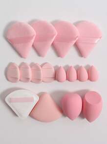 16 Stücke Make-up-Werkzeug-Set, 2 Luftkissen-Puder-Puffs & 2 Beauty-Eier & 4 lose Puder-Puffs & 4 Mini-Beauty-Eier & 4 Mini-Luftkissen-Puder-Puffs, Geschenke, Reise, Billigartikel, Reiseessentials - Verschiedenfarbig - Übersicht 11