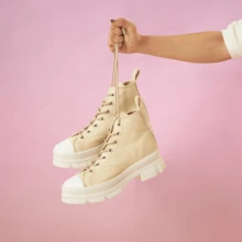 女士踝靴和短靴 - 米色 - 查看 2