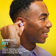 JLab Go Pop+ True Wireless Bluetooth Earbuds + USB Charging Case, Dual Connect, IPX4 Sweat Resistance, Bluetooth 5.1 Connection, 3 EQ Sound Settings Signature, Balanced, Bass Boost - Lilac+ - View 6
