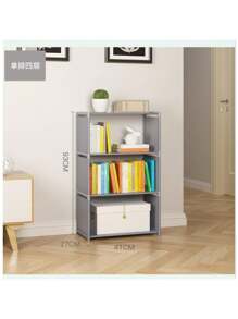 Librero Y Mueble Organizador Estante Para Libros 3 Cubos - Gris - Ver 3