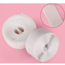 1 par de 3m/118 pulgadas Cinta adhesiva con gancho y bucle de doble cara, Fuerte tira de fijación para cortinas, ventanas y barras autoadhesivas para puerta