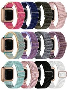 尼龙腕带兼容 Fitbit Versa/Versa 2/Versa Lite/Versa SE 腕带，男女款，弹性运动替换带，尼龙腕带兼容 Fitbit Versa 3/4 腕带/Fitbit Sense，男女款尼龙替换腕带，运动表带 - Fitbit versa 2 - 查看 8