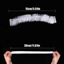 100/200/300 件浴室小配件 - 一次性浴帽，防水 PVC 浴帽，多用途，厨房保鲜膜，适用于家庭、酒店、水疗中心、美发沙龙和旅行，淋浴配件