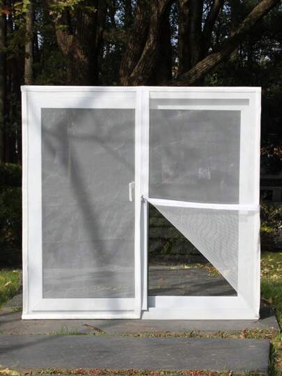 1 Paquete de Malla a Medida con Cremallera y Ventana - Antiinsectos, antimosquitos y antipolvo, fácil de abrir y cerrar, instalación sencilla para uso en verano