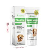 Crema antirugine per animali domestici, rinfrescante e riparativa per irritazioni cutanee di cani e gatti, crema nutriente a base di erbe per sollievo dal prurito. Ingredienti: olio di albero del tè, lithospermum, menta piperita, aloe vera, sophora