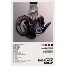 Framed-Black Sheep Album Cover Music Poster Home Decor For Living Room Aesthetic Rap Posters Rapper Album Wall Art Cool Stuff For Your Room High Quality,For New Year, Valentinc'S Day, Living Room, Bathroom, Bedroom, Kitchen - Đã đóng khung - Xem 1