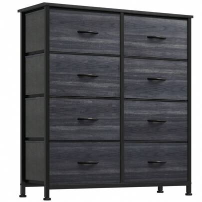 Chest Of Drawers With 8 Drawers,Bedroom Drawers, Fabric Dresser With Wood Top,Drawer Storage Unit For For Bedroom, Living Room, Kids Room