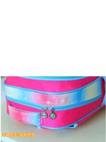 Set de mochila escolar para niños de primaria con 3 piezas: Mochila escolar con luz LED 3D + Lonchera + Estuche para lápices - L sirena sirena6 - Ver 4