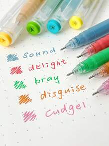 Set di 9 penne gel Morandi con gradiente di colori, barile trasparente 0,5 mm, pennarello per l'illuminazione elevata, regali per il ritorno a scuola