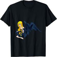 Angel Cute Anime Girl Sweet Guardian Y Wings Gift Idea T-Shirt.