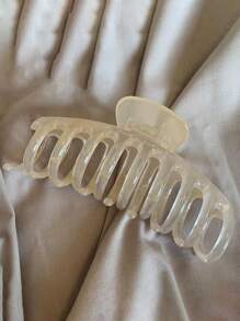 2pcs/1pc 11cm/4.33in Glossy Pink, Yellow Plastic Claw Clips For Women, Lightweight, Versatile, Elegant, Simple Style, Plain Hair Clips Accessories Suitable For Daily, Casual, Party, Commute, Travel, Bun, Ponytail, Face Washing, Makeup, Outfit Matching