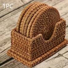 Posavasos artesanales de ratán - Resistentes al calor, diseño de enredadera de otoño, material de corcho, perfectos para la cocina y la mesa de comedor