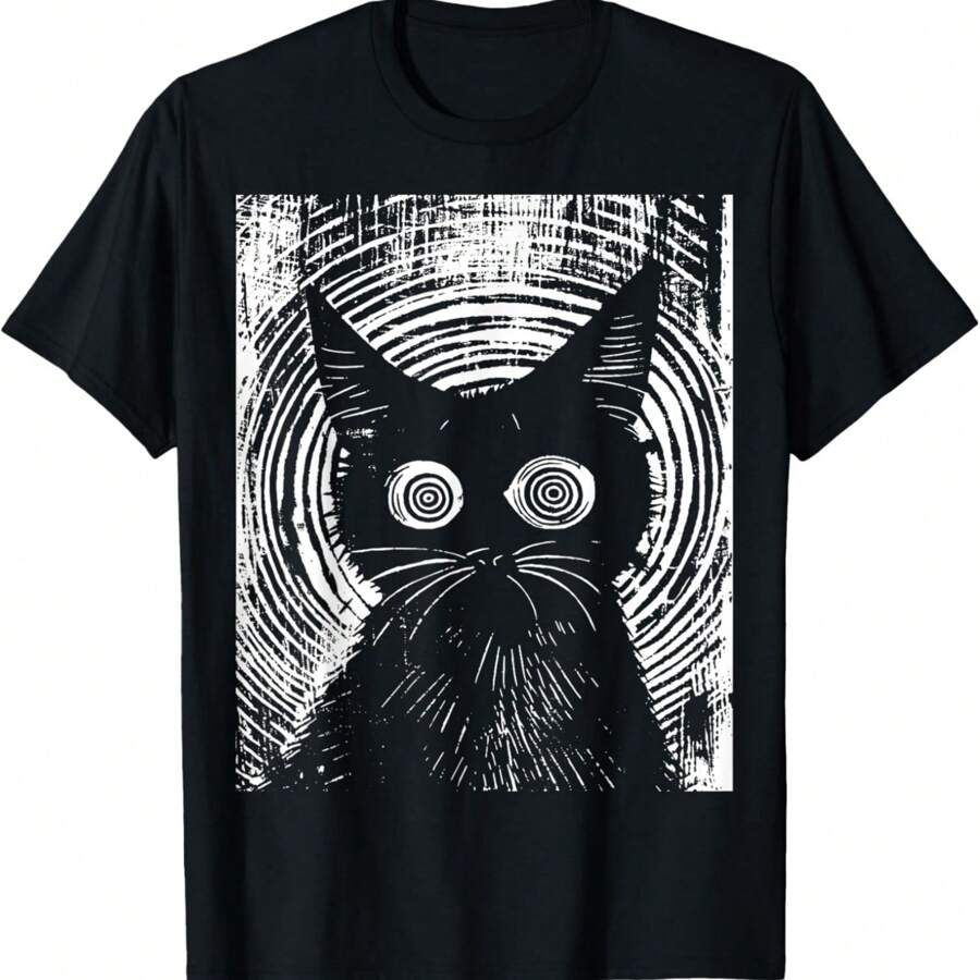 Cat Pastel Goth Gothic Grunge Alt Punk Weirdcore T-Shirt.! - màu đen - Xem 1