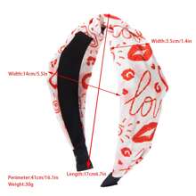 Women Valentine's Day Headbands Wide Knotted Elastic Hair Bands Stretch Hair Hoops For Hair Styling Tool Accessories