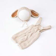 Newborn Photography Props Baby Bunny Rabbit Crochet Knitted Outfits Newborn Baby Diaper Costume Boys Girls Overalls Baby Shower Easter Gifts Things For Girls/Boys