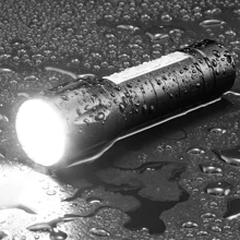 High Power USB Rechargeable 1200000LM LED Flashlight Super Bright Torch Light - Black - View 2