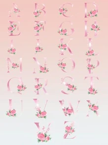 1pc Custom Name Creative Flower Initials Gift 3D Light Illusion LED Night Light Warm Light Birthday Gift Gift Wedding Gift - 3mm Small Square-26 Letters - View 6