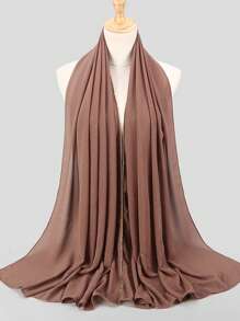 1pc Women's Luxury Hijab With Rhinestone Cup Chains - Multicolor - View 14