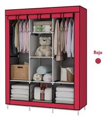 Organizador De Almacenamiento De Armario, 8 Compartimiento. Estante De Aleación De Gran Cantidad Para Apartamento Y Dormitorio. - Rojo - Ver 2