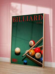 Decoración de Pascua, Cartel de lienzo con estampado retro de billares, Estampado de bola de billar verde, Decoración de dopamina, Arte de , Arte de lujo, Decoración extravagante, Arte de billar, Decoración de dinero, Decoración moderna para el hogar, Para sala de estar y dormitorio, Sin marco