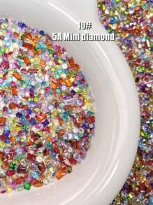 Mini Zirconia Nail Accessories 5A Sparkling Small Sharp Bottom Alien Diamond Horse Eye Love Pentagram Nail Diamond