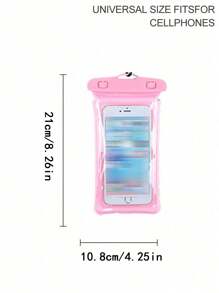 1pc Waterproof Diving Bag Cellphone Pouch, Touch Screen Sealable Swimming, Underwater Photography, Dust-Proof, Anti-Drop, Anti-Rain, Water-Tightness, Floating Gear, Convenient Phone Case - Multicolor - View 6