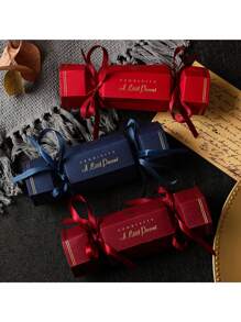 10 件糖果形礼盒，派对礼盒带丝带糖果盒，适用于婚礼情人节新娘送礼会生日派对 - 彩色 - 查看 6