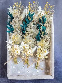 Mini getrockneter Blumenstrauß Set (12er Pack), getrocknete Blumen, Karte für kleinen Strauß, Wanddekoration, Geschenkbox Dekoration für Brautjungfern Blumenmädchen-Antrag, Geschenkdekoration getrocknete Blumen Geschenke Geburtstag Abschluss, Herbstdekoration - Verschiedenfarbig - Übersicht 6