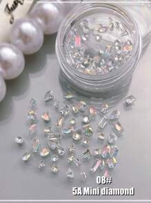 Mini Zirconia Nail Accessories 5A Sparkling Small Sharp Bottom Alien Diamond Horse Eye Love Pentagram Nail Diamond