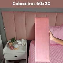 Headboard For Single Box Bed 60x20 Modular Kit 5 Upholstered Pieces - Rusty Rose - View 1