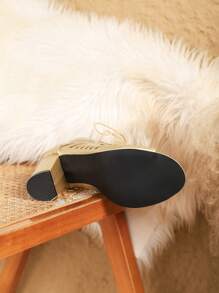 Wide Fit Women Gold Ankle Boots, New Fashion Versatile Spring/Summer Open Toe High Heel Lace-Up Hollow Sandals, Outdoor Comfortable Plus Size Thick Heel Breathable Short Boots