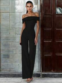 Women's Elegant Off Shoulder Wide Leg Evening Palazzo