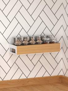 Wall-Mounted Kitchen Storage Rack, Seasoning Rack, Multifunctional Storage Rack With No-Drilling Required For Hassle-Free Family Kitchen Organization