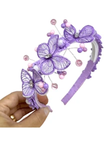 20 Pcs 46x39mm Patches Bordados De Malha Borboleta Requintado Para DIY Headwear Grampos De Cabelo Decoração Roupas Chapéu Acessórios