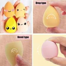 Set de 12 piezas de esponjas de maquillaje, colores y formas aleatorias, esponja de belleza para mezclar base líquida, maquillaje en crema y en polvo, esponja cosmética multicolor, aplicador de silicona sin látex de doble uso para todo tipo de piel. 1/3 Kits - Mixto - Ver 3