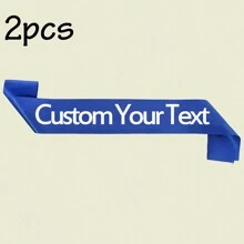 1/2/5/10/20/40 pezzi Nastro di raso personalizzato con testo, fascia con citazione personalizzata, fascia di compleanno personalizzabile, fascia per addio al nubilato/celibato personalizzabile, lunghezza: 160cm/63in, larghezza: 9,5cm/3,74in, 6 stili: nastro rosa/nero/bianco/blu/oro/viola, fascia "Bride To Be", adatta per lui/lei, multifunzionale, decorativa, riutilizzabile, traspirante, adorabile, di alta qualità, carina, colorata, moderna, morbida, personalizzata, unica, regalo ideale per lui/lei