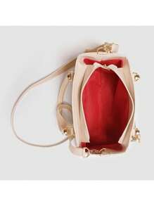 Lorena Medium Women's Bag With Quilted Crossbody Strap - 米色 - 查看 5