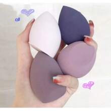 Set de 12 piezas de esponjas de maquillaje, colores y formas aleatorias, esponja de belleza para mezclar base líquida, maquillaje en crema y en polvo, esponja cosmética multicolor, aplicador de silicona sin látex de doble uso para todo tipo de piel. 1/3 Kits - Mixto - Ver 4