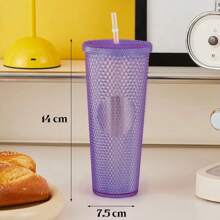 CASAMAX WL Glass With Semi-Transparent Diamond-Style Lid. Capacity 450ml / 7.5x14 Cm / COLOR IS SENT AT RANDOM - 彩色 - 查看 7