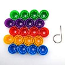 17mm Universal Car Wheel Hub Covers Anti-Rust Caps Auto Hub Tire Screw Cap Nut Bolt Dust Proof Protector Car Accessories 20Pcs - Colorful - View 4
