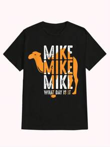 Fuh-Get About It Johnny Depp Donnie Brasco Vintage ,Casual Print,Comfortable And Versatile,Letter Pattern Pure Cotton 220g Printed T-Shirt - 黑色 - 查看 1