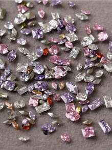 Mini Zirconia Nail Accessories 5A Sparkling Small Sharp Bottom Alien Diamond Horse Eye Love Pentagram Nail Diamond