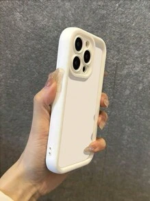 白色手机壳 1 件白色定制图案全覆盖防震手机壳适用于 16、15、14、13、12、11 Pro Max 及系列