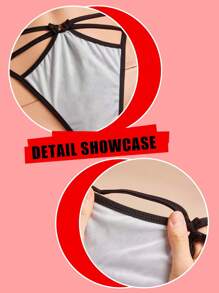 1pc Customized Valentine's Day Thong, Personalized Thong Panties, Sexy Thong, Personalized Lingerie, Wedding Gift, Bridal Underwear, Anniversary Gift, Valentine's Day Gift, Birthday Gift, Wedding Gift, Gift For Her/Girlfriend/Wife - White - View 4