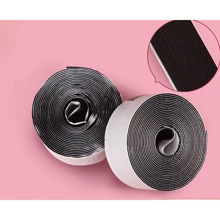 1 par de 3m/118 pulgadas Cinta adhesiva con gancho y bucle de doble cara, Fuerte tira de fijación para cortinas, ventanas y barras autoadhesivas para puerta