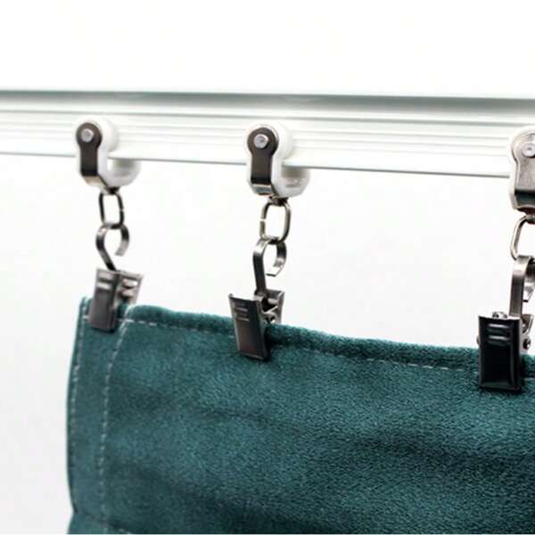 15 Stücke 3cm Metall Vorhangclips, Vorhangklemmen für Wandteppiche, Hintergründe, öffnen und schließen Sie Alligatorclips
