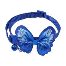 5pcs Bow-Knot Decor Pet Collar Butterfly Design Polyester Pet Collar Suitable For Cats And Small Dogs, Indoor/Outdoor Use